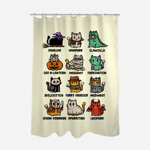 Trick Or Kitten-None-Polyester-Shower Curtain-kg07