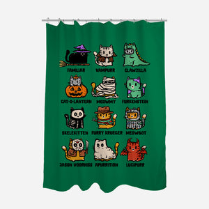 Trick Or Kitten-None-Polyester-Shower Curtain-kg07