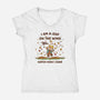 Autumn Leaves On The Wind-Womens-V-Neck-Tee-kg07