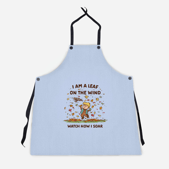 Autumn Leaves On The Wind-Unisex-Kitchen-Apron-kg07