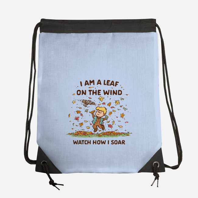 Autumn Leaves On The Wind-None-Drawstring-Bag-kg07
