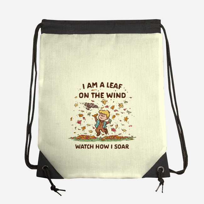Autumn Leaves On The Wind-None-Drawstring-Bag-kg07