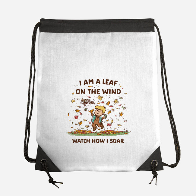 Autumn Leaves On The Wind-None-Drawstring-Bag-kg07