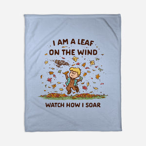 Autumn Leaves On The Wind-None-Fleece-Blanket-kg07