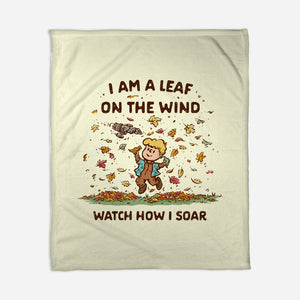 Autumn Leaves On The Wind-None-Fleece-Blanket-kg07