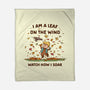 Autumn Leaves On The Wind-None-Fleece-Blanket-kg07