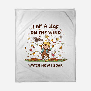 Autumn Leaves On The Wind-None-Fleece-Blanket-kg07
