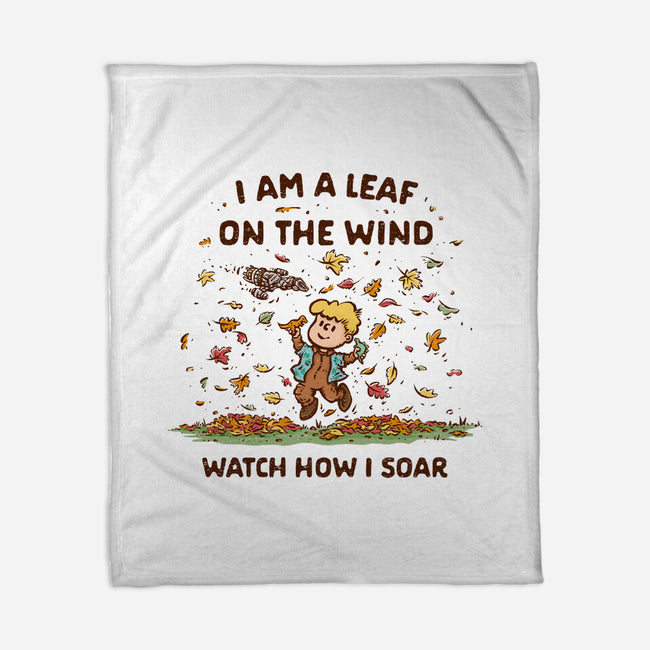 Autumn Leaves On The Wind-None-Fleece-Blanket-kg07
