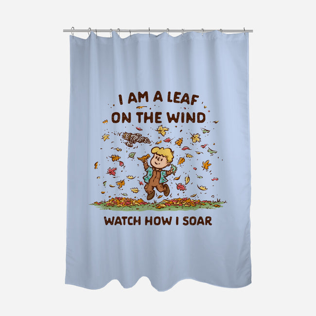 Autumn Leaves On The Wind-None-Polyester-Shower Curtain-kg07
