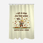 Autumn Leaves On The Wind-None-Polyester-Shower Curtain-kg07