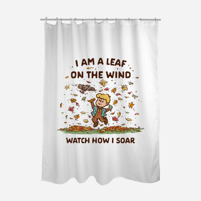 Autumn Leaves On The Wind-None-Polyester-Shower Curtain-kg07