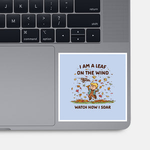 Autumn Leaves On The Wind-None-Glossy-Sticker-kg07