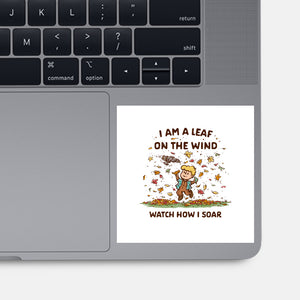 Autumn Leaves On The Wind-None-Glossy-Sticker-kg07