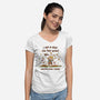 Autumn Leaves On The Wind-Womens-V-Neck-Tee-kg07