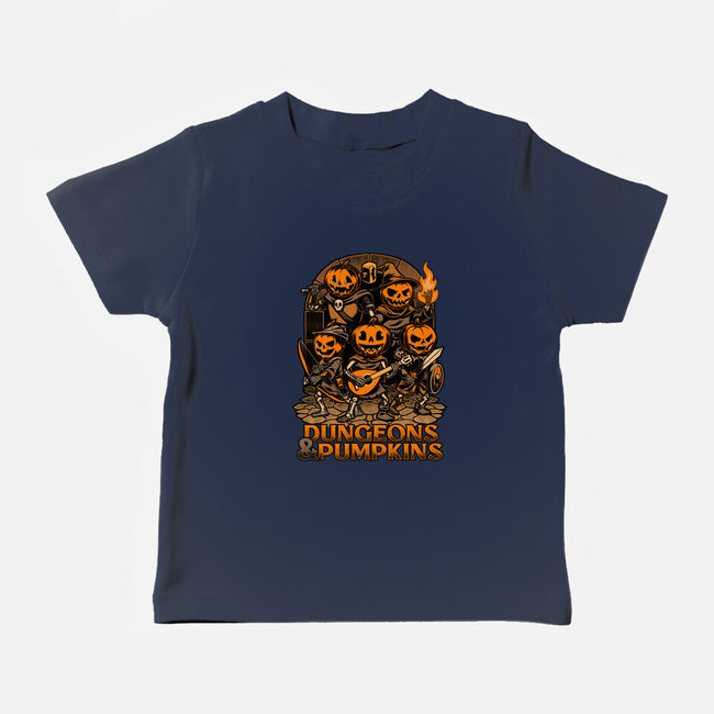 Dungeon Pumpkin RPG-Baby-Basic-Tee-Studio Mootant