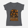 Dungeon Pumpkin RPG-Womens-V-Neck-Tee-Studio Mootant