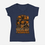 Dungeon Pumpkin RPG-Womens-V-Neck-Tee-Studio Mootant