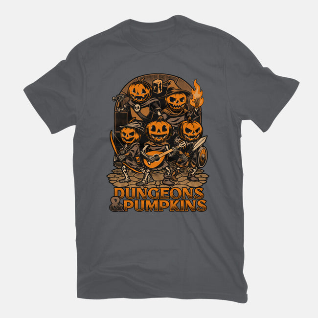 Dungeon Pumpkin RPG-Mens-Basic-Tee-Studio Mootant