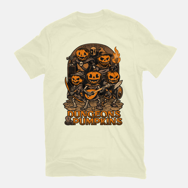 Dungeon Pumpkin RPG-Mens-Basic-Tee-Studio Mootant
