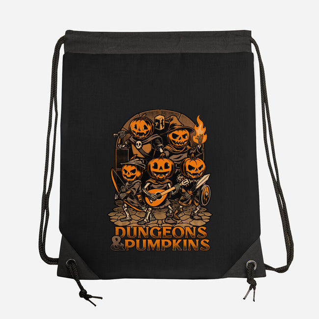 Dungeon Pumpkin RPG-None-Drawstring-Bag-Studio Mootant