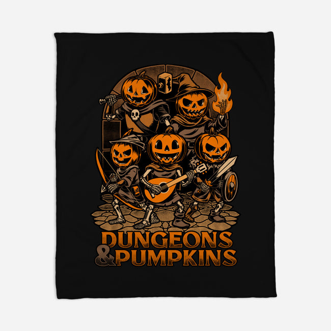 Dungeon Pumpkin RPG-None-Fleece-Blanket-Studio Mootant