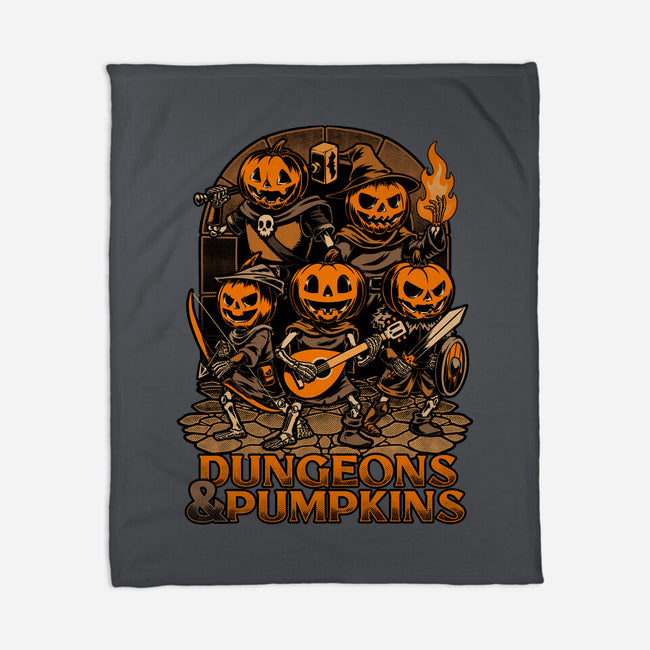 Dungeon Pumpkin RPG-None-Fleece-Blanket-Studio Mootant