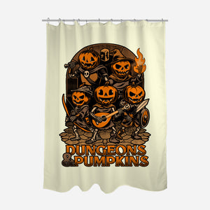 Dungeon Pumpkin RPG-None-Polyester-Shower Curtain-Studio Mootant