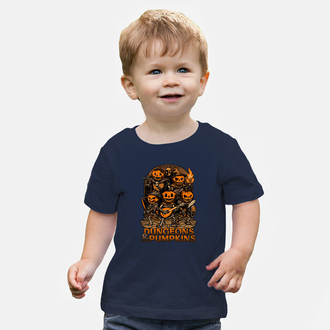 Dungeon Pumpkin RPG-Baby-Basic-Tee-Studio Mootant