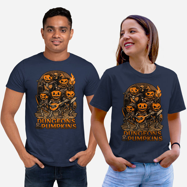 Dungeon Pumpkin RPG-Unisex-Basic-Tee-Studio Mootant