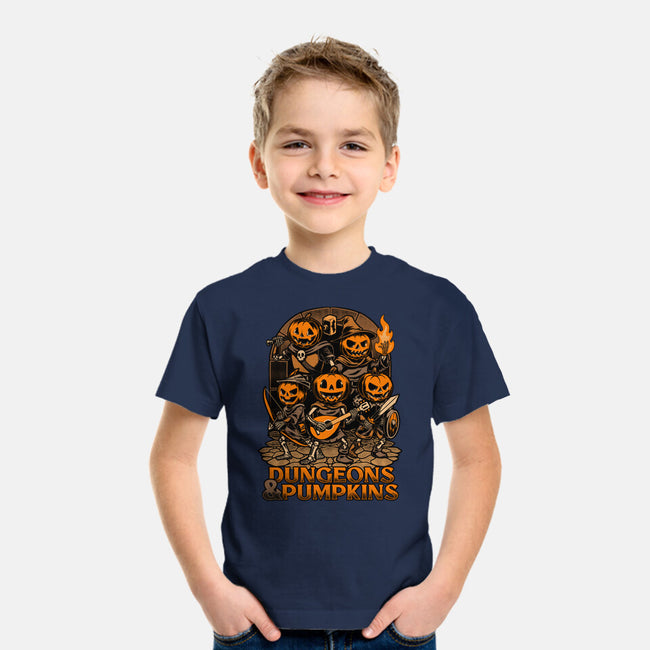 Dungeon Pumpkin RPG-Youth-Basic-Tee-Studio Mootant