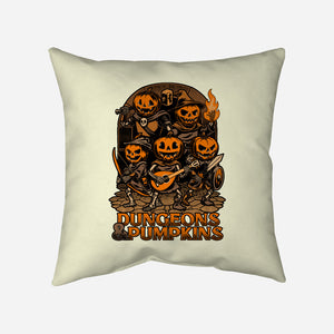 Dungeon Pumpkin RPG-None-Removable Cover w Insert-Throw Pillow-Studio Mootant