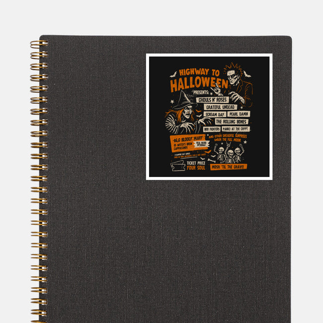 Highway To Halloween-None-Glossy-Sticker-eduely