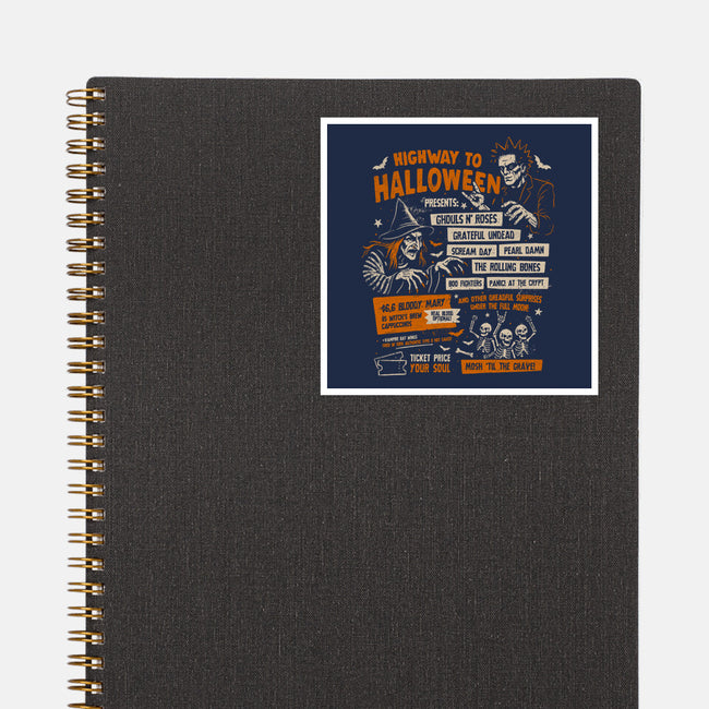 Highway To Halloween-None-Glossy-Sticker-eduely
