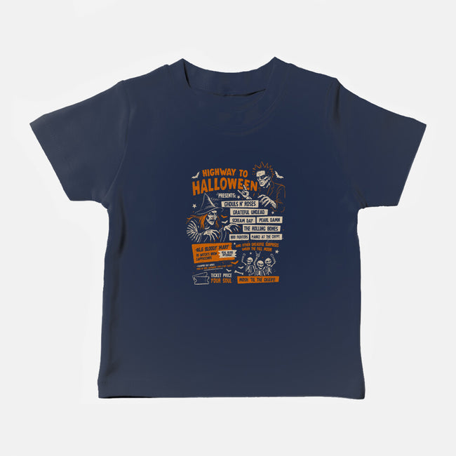 Highway To Halloween-Baby-Basic-Tee-eduely