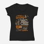 Highway To Halloween-Womens-V-Neck-Tee-eduely