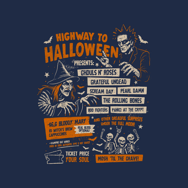 Highway To Halloween-Mens-Basic-Tee-eduely