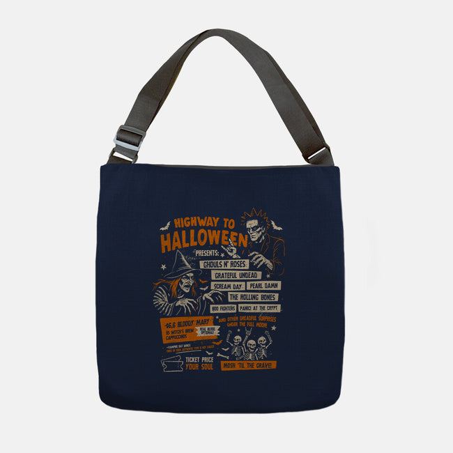 Highway To Halloween-None-Adjustable Tote-Bag-eduely