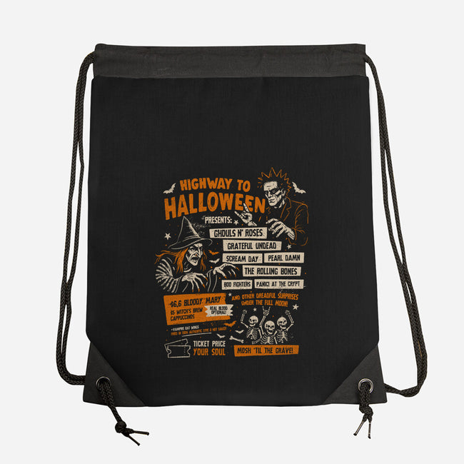 Highway To Halloween-None-Drawstring-Bag-eduely