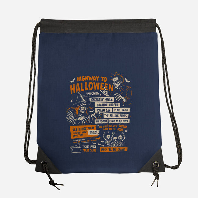 Highway To Halloween-None-Drawstring-Bag-eduely