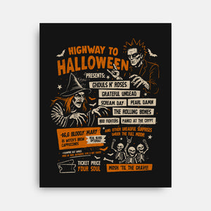 Highway To Halloween-None-Stretched-Canvas-eduely