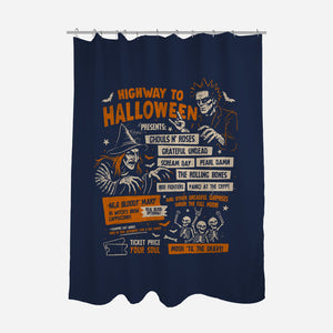 Highway To Halloween-None-Polyester-Shower Curtain-eduely