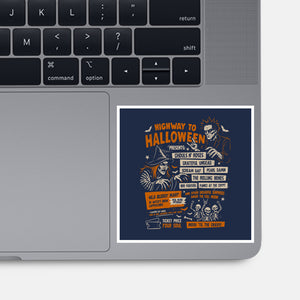 Highway To Halloween-None-Glossy-Sticker-eduely