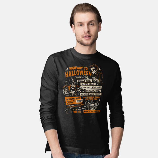 Highway To Halloween-Mens-Long Sleeved-Tee-eduely