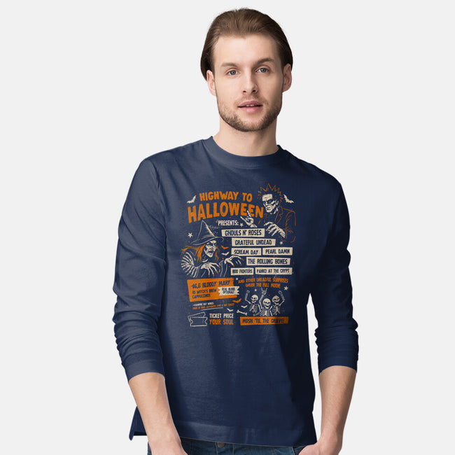 Highway To Halloween-Mens-Long Sleeved-Tee-eduely
