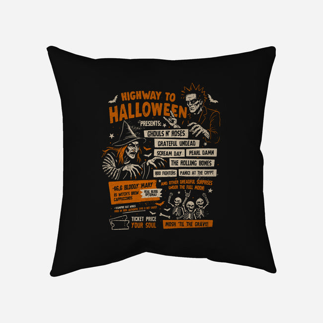 Highway To Halloween-None-Removable Cover w Insert-Throw Pillow-eduely