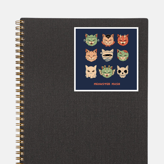 Meowster Mash-None-Glossy-Sticker-vp021