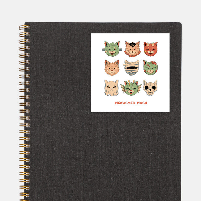 Meowster Mash-None-Glossy-Sticker-vp021