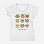 Meowster Mash-Womens-V-Neck-Tee-vp021