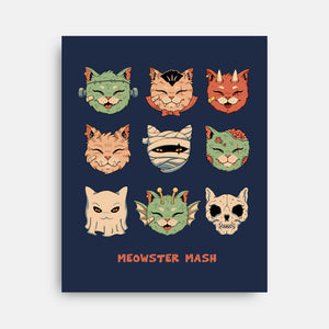 Meowster Mash-None-Stretched-Canvas-vp021