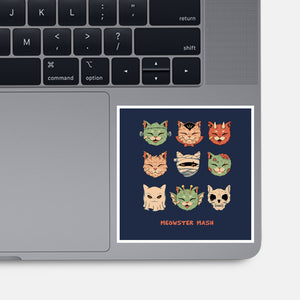 Meowster Mash-None-Glossy-Sticker-vp021